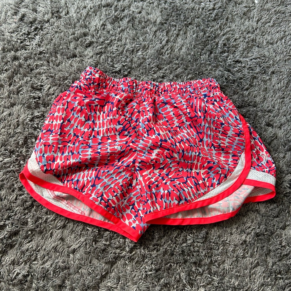 Old Navy Red and Blue Athletic Shorts with Elastic Waistband
